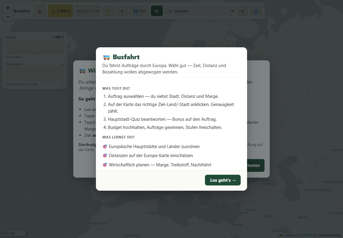 busfahrt iPad start