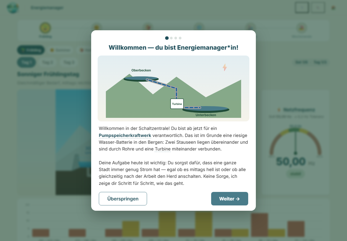 energiemanager iPad start