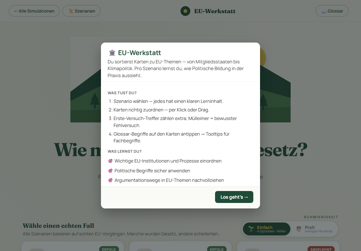 eu-werkstatt iPad start