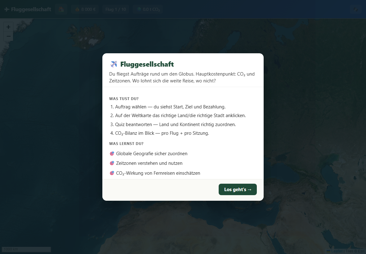 fluggesellschaft iPad start